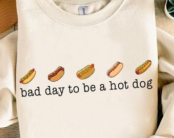 Bad Day to Be a Hotdog Png, Hot Dog Shirt Png, Funny Retro Hotdog Png, Women's 4th of July Png, Memorial Day Png, Wieners Png, America Png