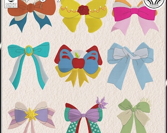 Diseño de bordado "Reino Mágico", diseño de bordado "Arco de Espejo de Villanos", diseño de bordado "Película de Princesas", descarga instantánea
