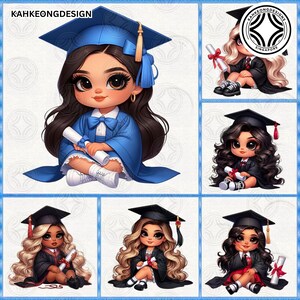 6+ Graduation La Graduada Chola Png Bundle, Graduation Chibi Style Png, Educated Latina Girls Png, Chicano Graduation Png, Digital File