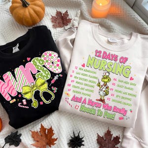 Christmas Nurse PNG, Holiday Gift for Nurse Design, Coquette Nurse Christmas PNG, Green Mean Guy Nurse Art, Funny Medical Xmas Digital File