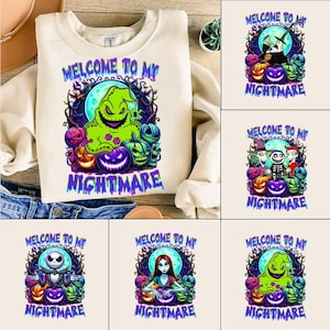 Welcome To My Nightmare Png Bundle, Christmas Nightmare Character Png, Christmas Pumpkin King Png, Nightmare Friends Png, Digital File