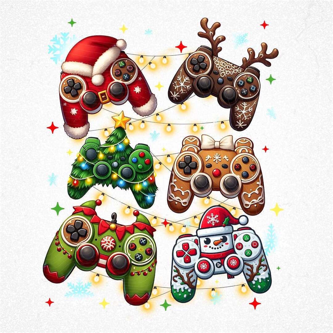 Retro Christmas Gaming Controller Png, Santa Claus Christmas Png, Elf ...