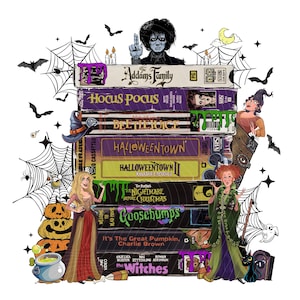 Halloween Filme Hexe VHS Png, VHS Kassetten, Hexe Halloween Geschenk, Halloween Design Png, 90er Jahre VHS Png, Halloween Stil der 90er Jahre