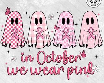 Spooky Breast Cancer Png, Breast Cancer Shirt Design, Breast Cancer Awareness Png, Awareness Ribbon Png, Pink Ribbon
