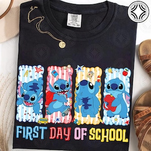 Trendy Cartoon Back To School Png, Lustige Kinder Back To School Png, Blauer Alien Charakter Png, Retro Jungen Mädchen Erster Schultag Png