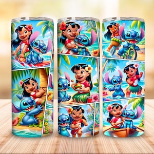 Blue Monster Summer Vibes 20Oz Tumbler Design, Cartoon Friend 20Oz Tumbler Wrap PNG, Blue Monster Tumbler PNG, Digital Download