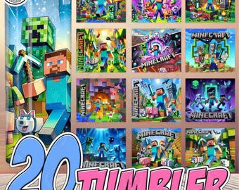 20 Png Game Characters Straight and Taper Tumbler Wrap Bundle, Cartoon Characters 20oz Tumbler Png, Game 20 oz Skinny Png, Digital Download