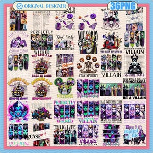 30+ Bad Witches Club Png Bundle Sublimation, Retro Halloween Costume Png, Villain Gang Png, Villains Wicked Png, Trick Or Treat Png Design