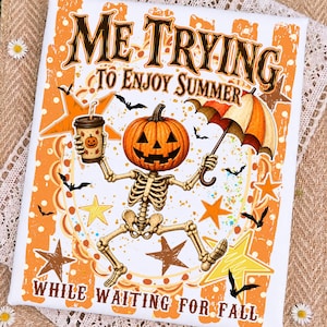 PNG de Esqueleto de Halloween de Verão, PNG de Temporada Assustadora, PNG de Halloween Retrô, PNG de Esperando o Outono, PNG de Abóbora de Halloween, PNG de Amante de Esqueletos no Outono