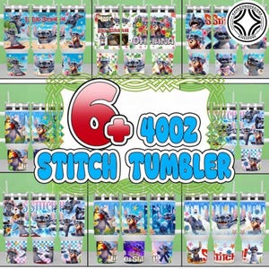 Blue Monster Character 40 OZ Tumbler Wrap Design Bundle Png, Digital Download, Skinny Straight Wrap, Cartoon 40 OZ Tumbler Wrap
