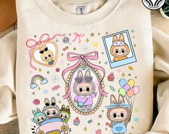 Perfect Gift for Kids, Monster Doll Png, Coquette Bow Cute Doll For Kids Girls Png, Easter Coquette Bow Png, Gift For Easter Day, Easter Png