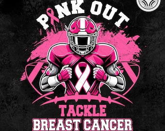 Breast Cancer Football Pink Out Png, Sport Breast Cancer Png, Pink Ribbon Png, American Football Png, Sport Pink Out Shirt Design