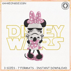 Film cartoon borduurontwerp, sterfilm borduurontwerp, Magic Kingdom borduurontwerp, Instant Download
