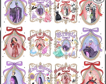 Arco de espejo mágico de dibujos animados (PPT), Princesa villana coqueta (PPT), Viaje familiar, Arco de villano de acuarela, Vacaciones familiares (PPT), Archivo digital