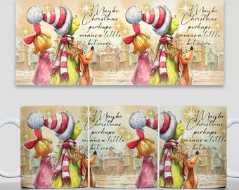 Retro Christmas Thief Eww People 11oz Mug Wrap PNG, Mean Guy Xmas Quote Mug Design, Funny Holiday Movie Mug PNG, Retro Christmas Mug Png