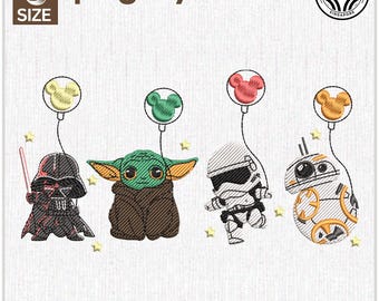 Cartoon War Movie Characters Embroidery Design, Sience Fiction Movie Characters Embroidery Design, Television Series Embroidery Design