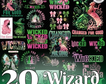 20+ Wizard Musical Movie 2024 Png Bundle, Changed For Good Png, Broadway Witch Pink And Green Png,Defying Gravity Broomstick Magic Wand Png