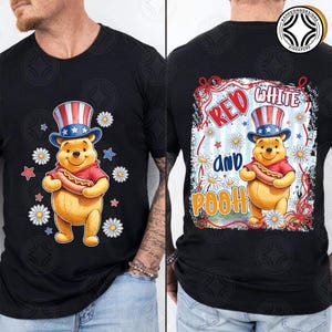 Cartone animato 4 luglio PNG, Orsetto rosso, bianco e miele PNG, Boho patriottico floreale 4 luglio PNG, America retrò PNG, Simpatico orso americano PNG
