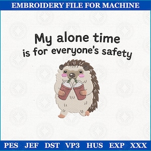 Cute Cat Embroidery Design, Funny Cat Embroidery File, Animal Embroidery Machine File, Instant Download, Includes 5 Sizes.