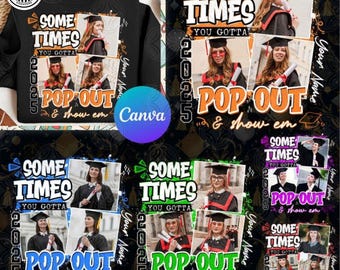 Pop Out Graduation Senior Canva Editable Png, Graduation Insert Photos Editable Canva Template, Graduation 2025 Template, Digital Download