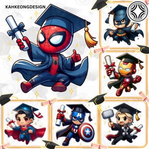 Superheld Cartoon afstuderen 2024 png Cartoon afgestudeerde png, DN schoolreisje png, stripfiguur Grad png, Cartoon senior 2024 png