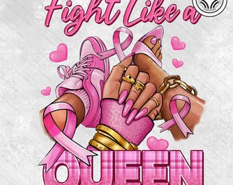 Fight Like A Queen Png, Breast Cancer Awareness Png, Coquette Breast Cancer Png, Awareness Ribbon Png, Pink Ribbon, Stronger Than Cancer Png