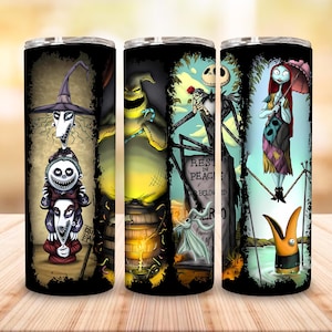 Halloween Character Movies 20Oz Tumbler Wrap, Spooky Season Tumbler Wrap, Halloween Nightmare Png, Nightmare Halloween Tumbler