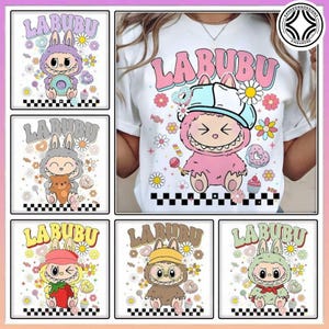 Trending Pink Cartoon Character Bundle Design, Perfect Gift for Kids, Easter Coquette Bow Doll For Kids Girls Png, Funny Easter Day