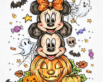 Magical Cartoon PNG, Magical Mouse Halloween PNG Doodle, Cartoon Fall Png, Magical Kingdom Png, Preppy Halloween Png, Spooky Vibes png