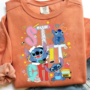 Lustige Kinder zurück in die Schule Png, Blau Alien Charakter Png, Trendy Lehrer Shirt Design, Retro Jungen Mädchen Erster Schultag Png, digitale Datei
