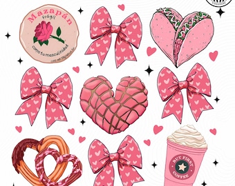 Concha Pan Dulce PNG, Pan Mexicano Divertido PNG, Besos de San Valentín PNG, Coqueta de San Valentín, Panes Dulces Mexicanos, Archivo Digital