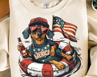 Dachshund 4th Of July Png, Funny 4th of July Shirt Png, 4th of July Dog Png, Dog Lover Png, Patriotic Dog Gift, Independence Day Png