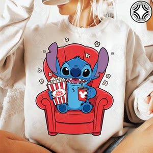 Cute Blue Characters Popcorn Cinema Png, Funny Movie Character 2025 Png, Family Matching Png, Blue Alien Movie Png, Movie Time Png