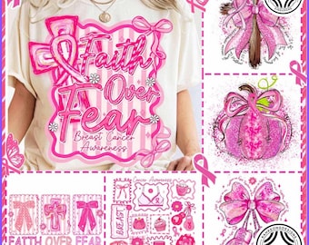 Breast Cancer Best Seller Bundle Png, Breast Cancer Png, Breast Cancer Png, Pink Ribbon PNG, Fight Breast Cancer Warrior, October Wear Pink