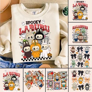 6 Monster Doll Horror Png Bundle, Cute Spooky Doll Monster Characters Png, Pumpkin Doll For Kids Girls Png, Halloween Monster Dolls Png