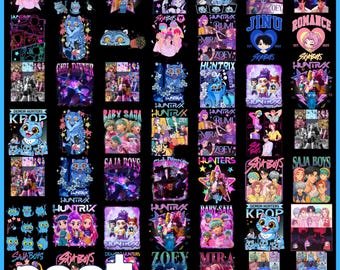 200+ Saja Boys Boy Band PNG Bundle, Girl Dinner Png, Kpop Demon Inspired Movie SVG, Demon Hunters png, Kpop Shirt Sublimation Designs