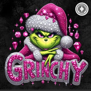 Pink Rhinestone Christmas Png, Merry Christmas Png, Pink Xmas Holiday, Gemstone Mean Guy Christmas Movies Png, Faux Rhinestone Xmas Clipart
