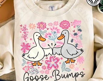 Silly Goose Bump Png, Preppy Girly Png, Boho Floral Png, Funny Mama png, Floral Goose PNG, Mama Goose Retro Png, Digital Download