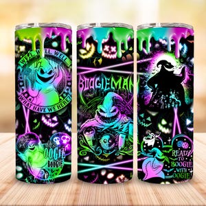 Monster Nightmare 20oz Skinny Tumbler Png Design, Halloween Friend Killer 20oz Tumbler Png, Halloween Cartoon Nightmare Png