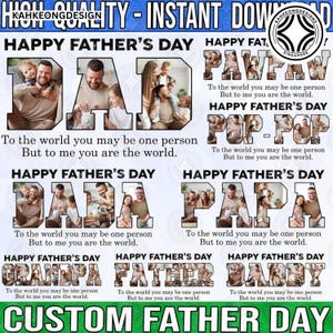 8 Customize Dad/Papa/Grandpa/Daddy Happy Father’s Day Bundle Png, Happy Father’s Day Png, Canva Template Editable, Digital File