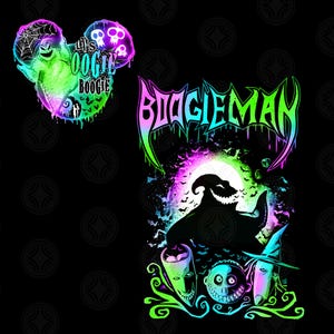 2 Sides Neon Halloween Png, Horror Movies Png Spooky Vibes Png, Halloween Character Couple Png, Horror Halloween Png, Instant Download
