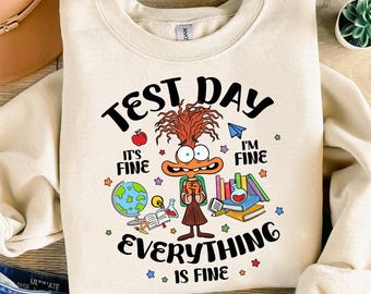 Test Day png, It's Fine I'm Fine Everything Is Fine png, Emotion Character png, Star Testing png, School Teacher Appreciation, Digital File