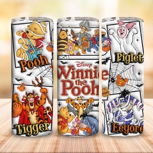 3D Inflated Friends Cartoon Movie 20 oz Skinny Tumbler Wrap Sublimation Design, Scary Horror Halloween 20 oz Skinny Tumbler, Digital File
