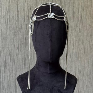 Gatsby Chainmale Headpiece,  Head Chain  – Rhinestone Hair Jewelry for Wedding, Boho Gatsby Headpiece,  Hair Accessory , Festival Accessory