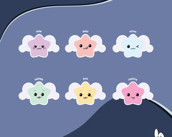 NCT Wish Wichu Star Stickers | Waterproof Vinyl Decals for Laptops, Journals and Waterbottles