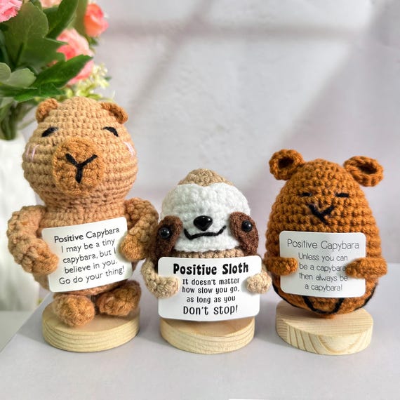 Cute Crochet Animal,positive Kapibala/sloth,emotional Support Sloth,crochet  Desk Buddy,birthday Gift for Her,home Decor,mother's Day Gift - Etsy Israel