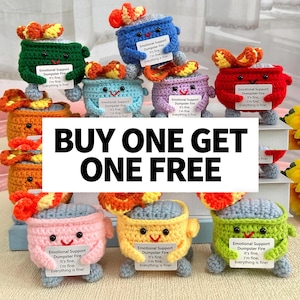Adorable Emotional Support Dumpster Fire,Funny Work Gift,Interesting Gifts,Gifts for colleagues,Office decorations,Positive Office Gifts Random color