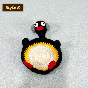 Adorable Crochet Critter Coaster, Handmade Coaster, Cute Drink Mat, Housewarming Gift, Office Desk Decor, Fox Frog Hippo Turtle Coaster Style K