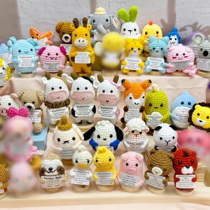 Positive Emotional Support Pets/animal,Fun Crochet Critters,Teacher Employee Appreciation Gift,Graduation Gift,Thinking Of You,Birthday Gift