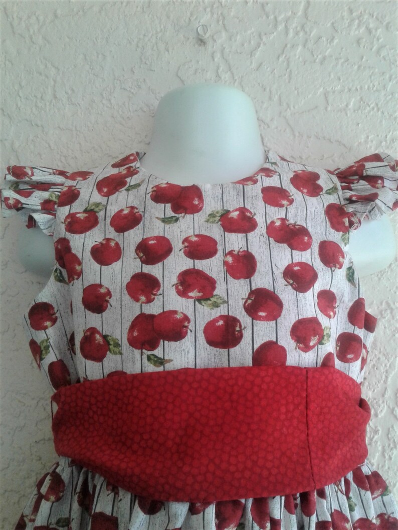 Back to School dress Girls Apple Dress Fall Dress